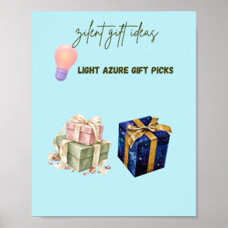 Idées Cadeaux Light Azure Affiche Jolie Esthétique