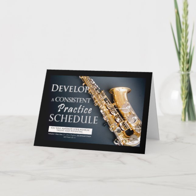 Idées de cadeaux pour saxophone - Cartes de leçons (Devant)
