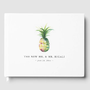 Idées de livre d'hôtes Mariage d'ananas