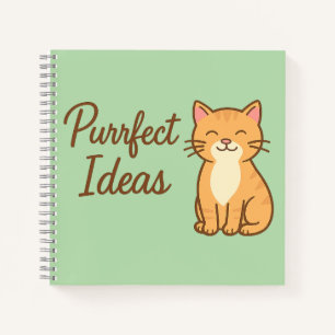 Idées Fines - Couverture de Carnet de chats coloré
