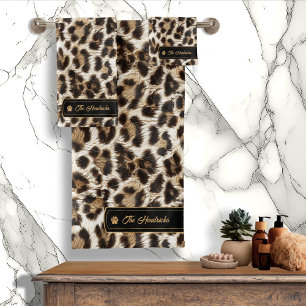 Idées sauvages Étiquette d'or Leopard blanc ID1160