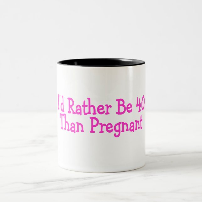 Identifikation ist eher 40 als schwangeres Rosa Zweifarbige Tasse (Mittel)