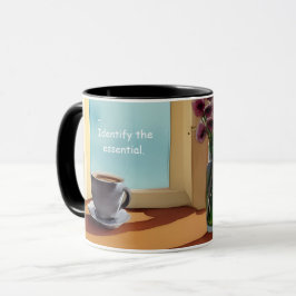 Identifizieren des grundlegenden einfachen Lebens Tasse
