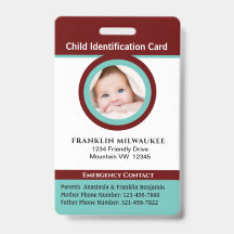 Identifizierungskarte für das Foto von Kindermädch