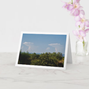 Identische Twin Clouds Landschaft Karte