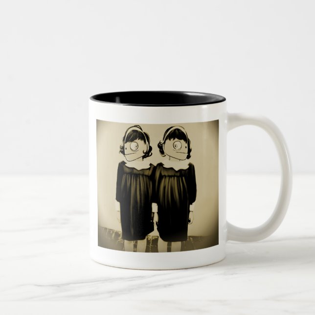 IDENTISCHER KLON ZWEIFARBIGE TASSE (Rechts)