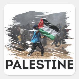Identität, Kampf und Freiheit Quadratischer Aufkleber