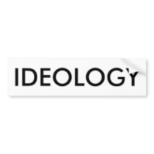IDEOLOGIE Autoaufkleber (SCHWARZES AUF WEISS)