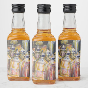 Ideologie des goldenen Lichts Alkoholflaschenetikett