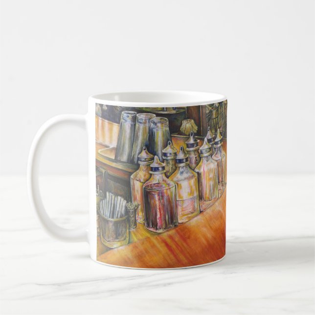 Ideologie des goldenen Lichts Kaffeetasse (Links)