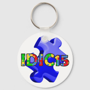 IDIC15 Schlüsselanhänger Blue Puzzle