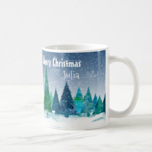 Idillyc Serene Whimsical Magical Snow Landschaft Kaffeetasse