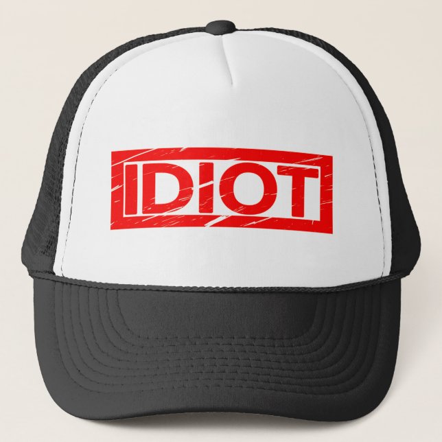 Idiot-Briefmarke Truckerkappe (Vorderseite)