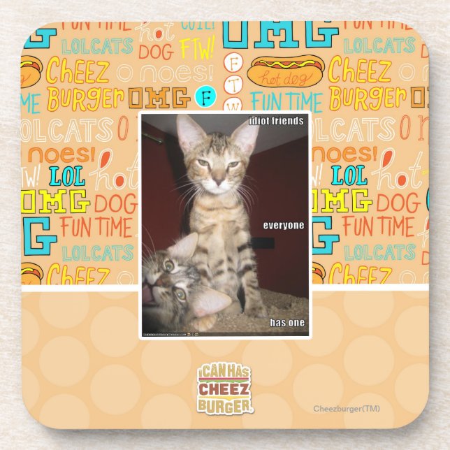 Idiot-Freunde Getränkeuntersetzer (Vorderseite)