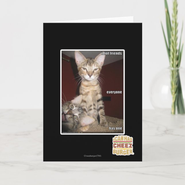 Idiot-Freunde Karte (Vorderseite)