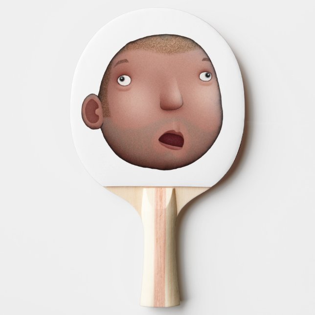 Idiot-Gesicht Tischtennis Schläger (Vorderseite)