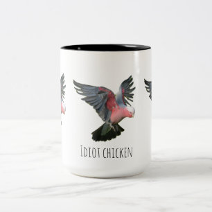 Idiot Huhn Zweifarbige Tasse