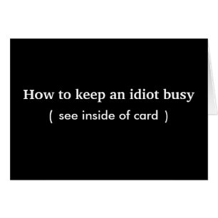 Idiot. Karte