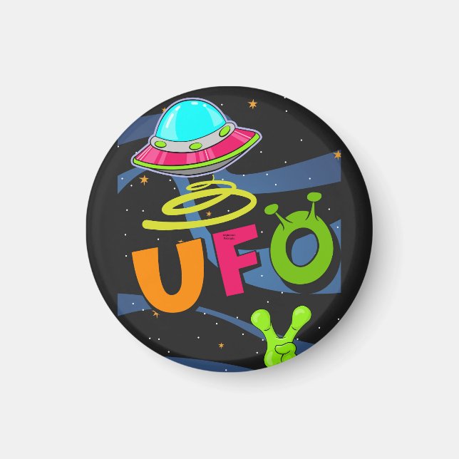 Idioten auf dem Weltraum sagen hallo Magnet (Vorne)