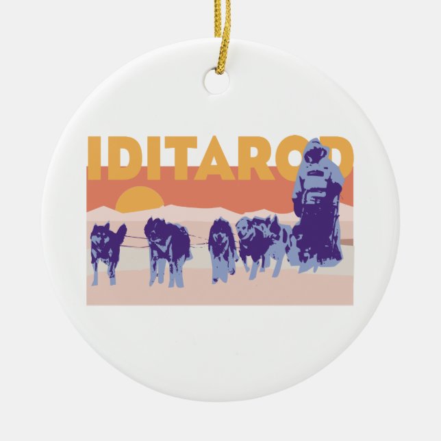 Iditarod Race Keramik Ornament (Vorne)