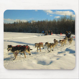Iditarod Trail Schlittenhunde Mousepad