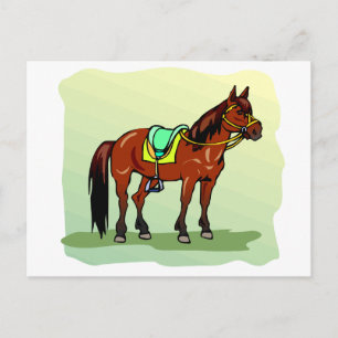 Idle Racehorse Equne Themenpferd Postkarte