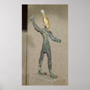 Idol des Gott Baal, von Ugarit, Syrien Poster