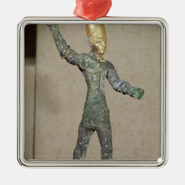 Idol des Gott Baal, von Ugarit, Syrien Silbernes Ornament (Vorne)