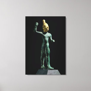 Idol des Sturmgott Baal, von Syrien, Leinwanddruck