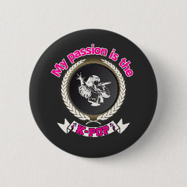 Idol Singing Passion KPop Music Fan Art Design Button
