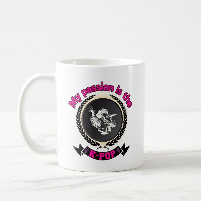 Idol Singing Passion KPop Music Fan Art Design Kaffeetasse (Links)