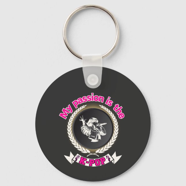 Idol Singing Passion KPop Music Fan Art Design Schlüsselanhänger (Vorderseite)