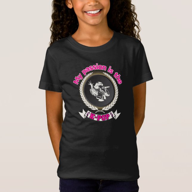 Idol Singing Passion KPop Music Fan Art Design T-Shirt (Vorderseite)