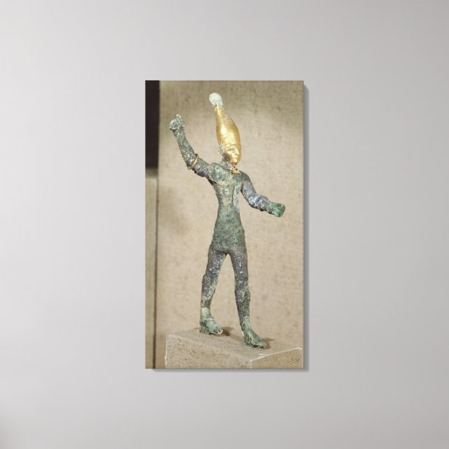 Idol vom Gott Baal, aus Ugarit, Syrien Leinwanddruck (Vorderseite)