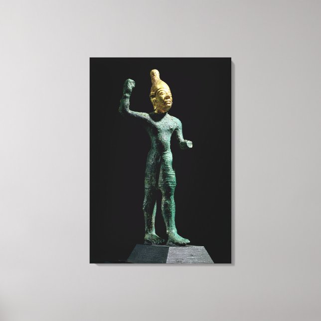 Idol vom Sturmgott Baal aus Syrien, Bronzezeit Leinwanddruck (Vorderseite)