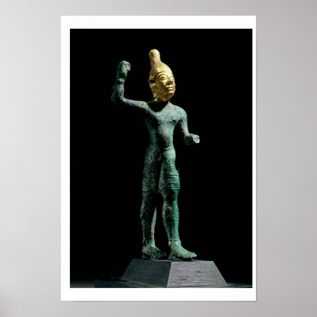 Idol vom Sturmgott Baal aus Syrien, Bronzezeit Poster (Vorne)