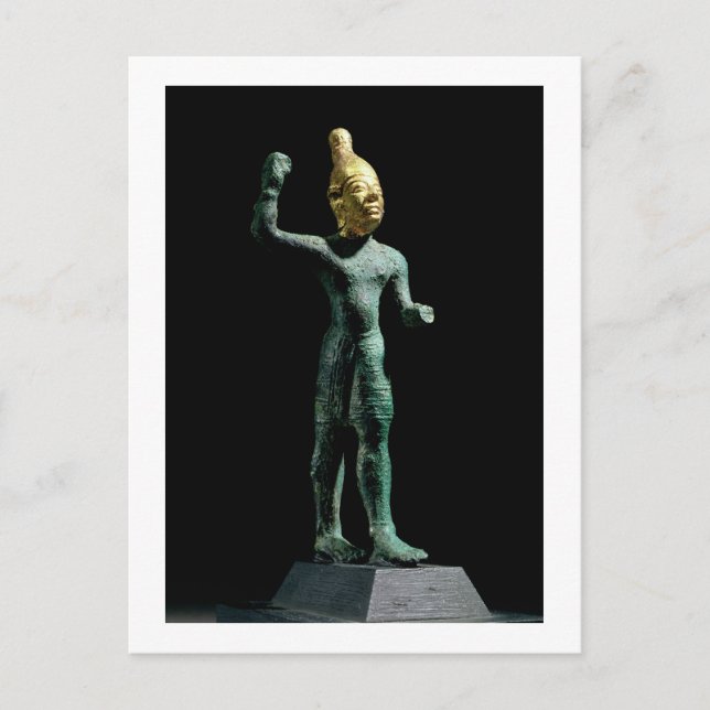Idol vom Sturmgott Baal aus Syrien, Bronzezeit Postkarte (Vorderseite)