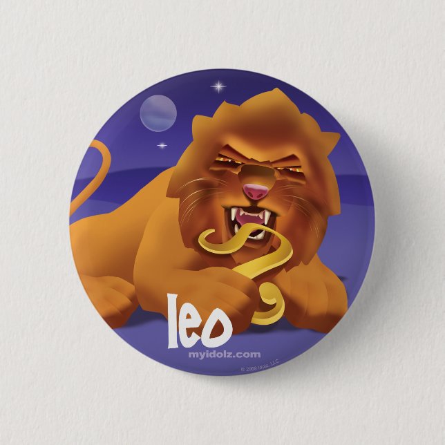 Idolz Löwe Kreis Button (Vorderseite)