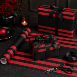 Idoma-Stil Rot und Schwarz Geschenkpapier