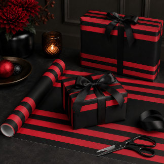 Idoma-Stil Rot und Schwarz Geschenkpapier