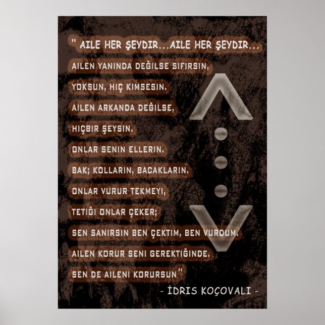 idris koçovali /çukur/ Familie Poster (Vorne)