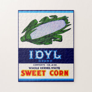 Idyl Sweet Corn-Etikett der 1930er Jahre