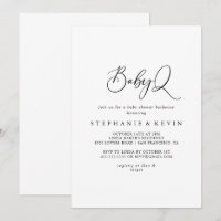 Idyllic Calligraphy BabyQ Baby Shower Barbecue