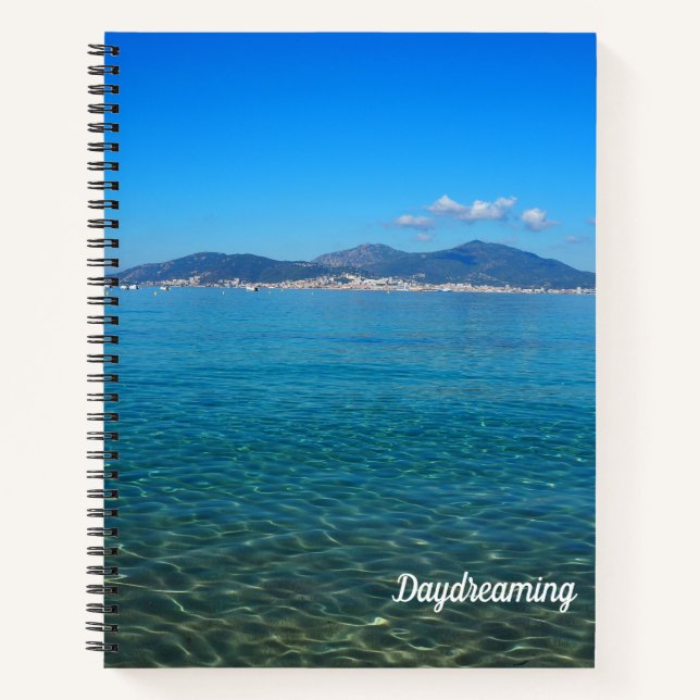 Idyllic Corsica Waters Foto Large Spiral Notebook Notizbuch (Vorderseite)