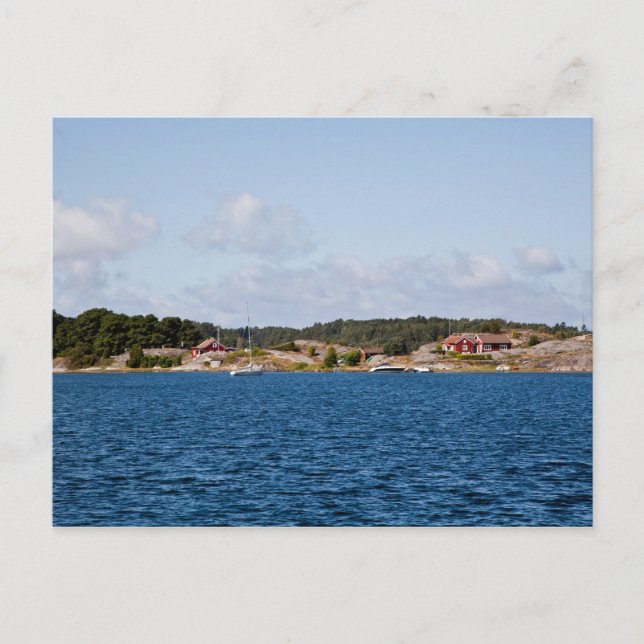 Idyllische Küstenlandschaft Postkarte (Vorderseite)