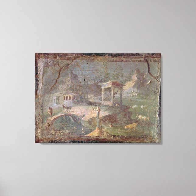 Idyllische Landschaft, aus Herculaneum, Leinwanddruck (Vorderseite)