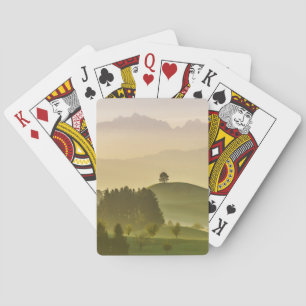 Idyllische Landschaft   die Schweiz, Säntis Spielkarten