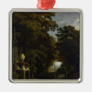 Idyllische Landschaft Silbernes Ornament