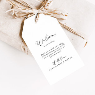 Idyllische, stilvolle Kalligraphie-Hochzeit Willko Geschenkanhänger