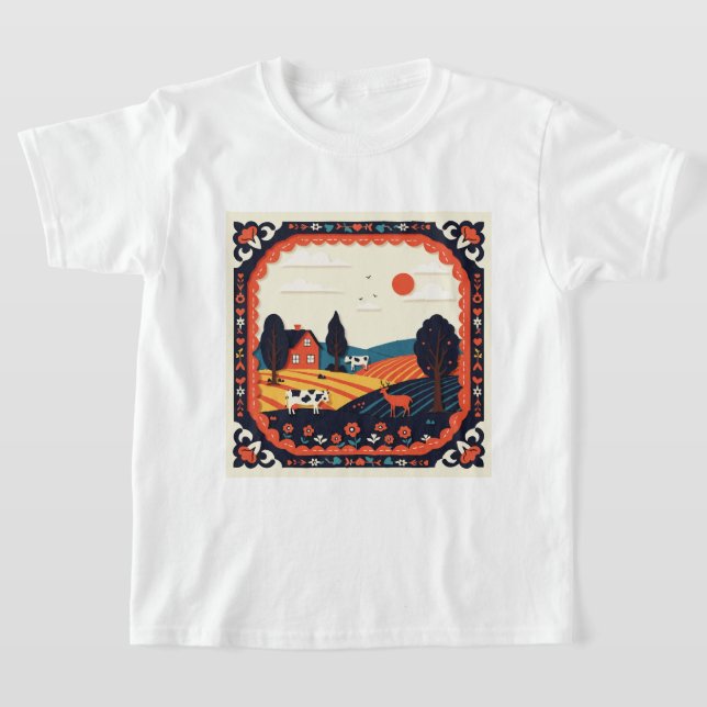 Idyllischer Bauernhof T-Shirt (Ablage )
